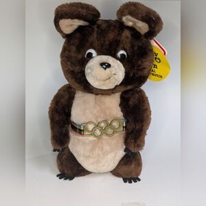 Dakin 1980 Moscow Olympic Games Misha Bear Mascot Plush Stuffed 12" Brown Bear